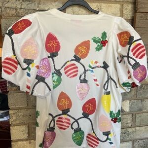 QUEEN OF SPARKLES FESTIVE HOLIDAY TOP